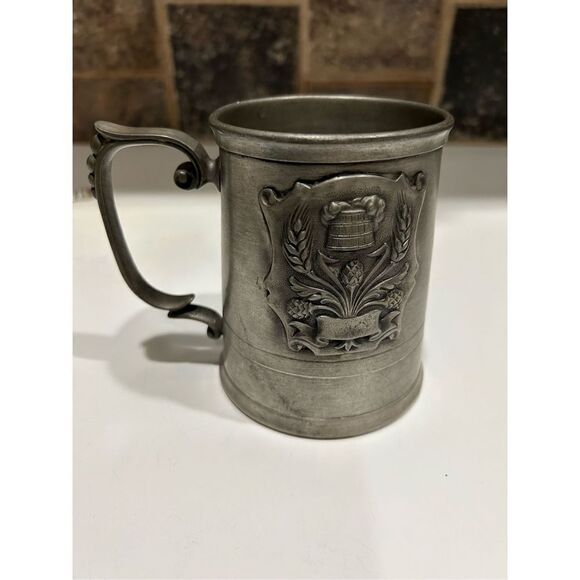 VINTAGE METALARS PEWTER TANKARD Stein Handmade in ITALY. Beer stein, pewter, tan - Picture 2 of 8